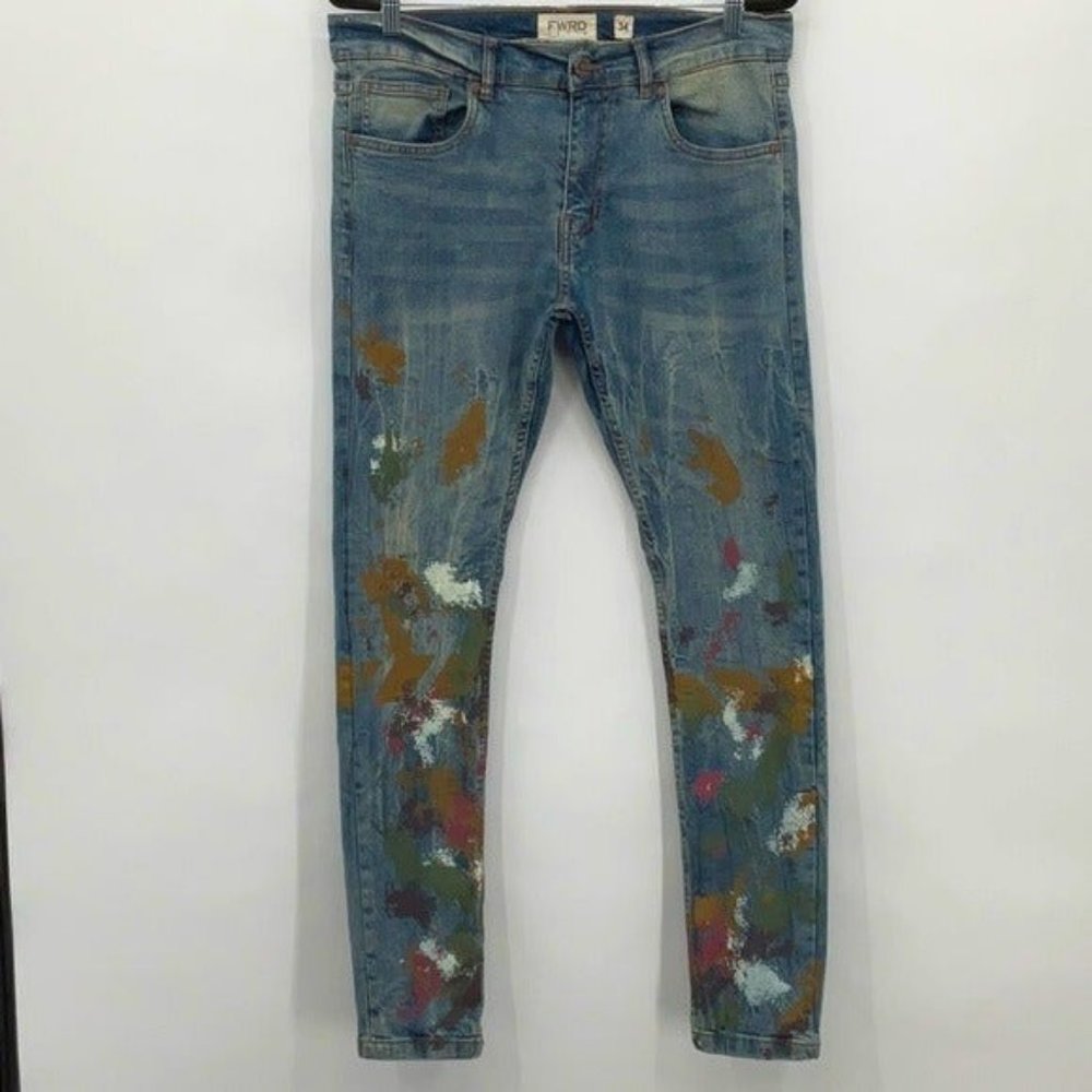 FWRD Denim Painted Jean Size 34